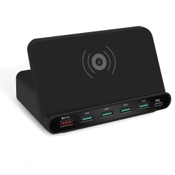 Multi USB - wireless fast charger - ISO / type-C / micro - QC3.0 - 60W