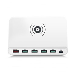 Multi USB - wireless fast charger - ISO / type-C / micro - QC3.0 - 60W