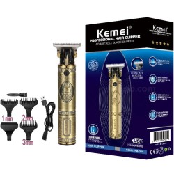 Kemei - aparador de cabelo elétrico profissional - barbear / escultura