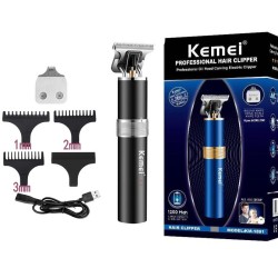 Kemei - aparador de cabelo elétrico profissional - barbear / escultura