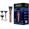 Kemei - aparador de cabelo elétrico profissional - barbear / escultura