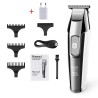 Kemei - aparador de cabelo profissional - sem fio - com display LED digital