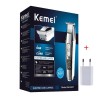 Kemei - aparador de cabelo profissional - sem fio - com display LED digital