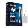 Kemei - aparador de cabelo profissional - sem fio - com display LED digital