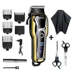 Kemei - professional hair trimmer - cordless - with LED displayHair trimmers