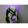 Capacete LED luminoso - RGB - efeito cascata - roupa de festa - máscaras / Halloween