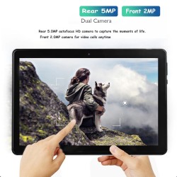 Tablet 4G LTE - 10,1 polegadas - 2 GB de RAM - 32 GB de ROM - Android 9 - Octa Core - Google Play - GPS - Bluetooth - WiFi - câm