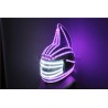 Capacete Monster - máscara facial completa - luminoso - LED - RGB - para festas / Halloween / bailes de máscaras
