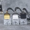Car air freshener - empty glass bottle - hanging pendant - refillable