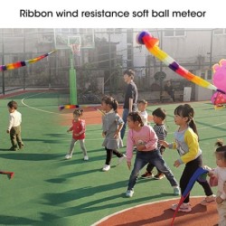 Rainbow ball - with long tail - hand throwing toy - children's outdoor activities