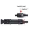Connector diode - plug - for Solar PV system - inner-knob - auto-lock - waterproof