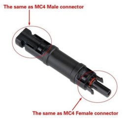 Connector diode - plug - for Solar PV system - inner-knob - auto-lock - waterproof