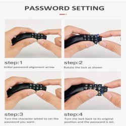 Anti-theft bicycle lock - 4 digit code combination - ring shaped