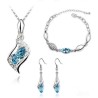 Elegant jewellery set - necklace / bracelet / earrings - with African crystal beads
