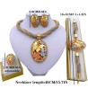 Luxurious jewellery set - necklace / earrings / bracelet / ring - African style