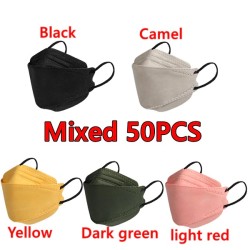Face / mouth protective face masks - antibacterial - 3-ply - 4D design - FPP2 - KN95