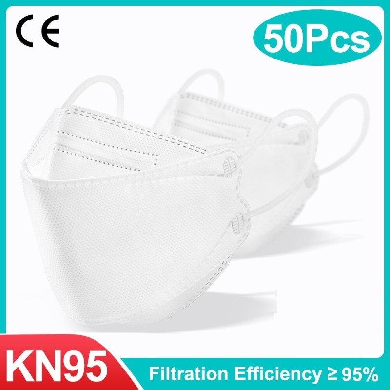 Face / mouth protective face masks - antibacterial - 3-ply - 4D design - FPP2 - KN95