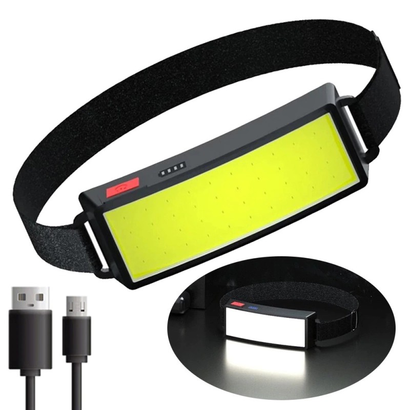 Professional headlamp - mini flashlight - rechargeable - COB - LED - USB