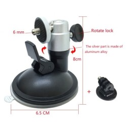 Car window suction cup - mount with ball head - camera holder - for DJI Osmo / GoPro Hero / Sony Yi 4K Sjcam