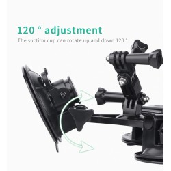 Car window suction cup - 1/4" tripod - adapter - mount for GoPro / SJCAM Xiaomi Yi 4K