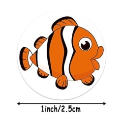 Adesivos coloridos para crianças - estrela do mar / coala / panda / leão / unicórnio