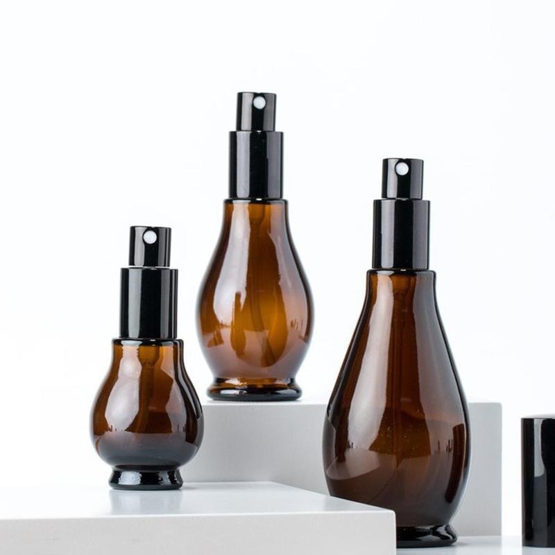 Glass spray bottle - dark brown - sun protection - cosmetic / perfume sample containerPerfumes