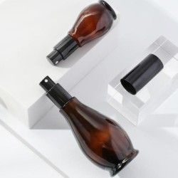 Frasco de spray de vidro - marrom escuro - proteção solar - recipiente para amostras de cosméticos/perfumes