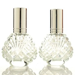 Frasco de cristal - com atomizador - para perfume - reutilizável - 15ml