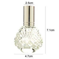 Frasco de cristal - com atomizador - para perfume - reutilizável - 15ml