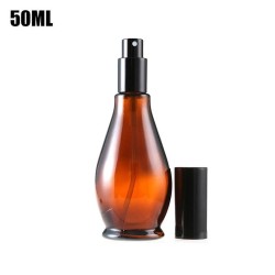 Frasco de spray de vidro - marrom escuro - proteção solar - recipiente para amostras de cosméticos/perfumes