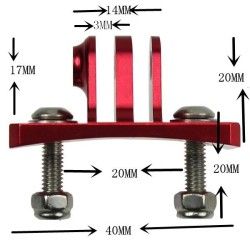 Aluminum helmet mount - for GoPro Hero cameras