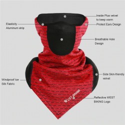 Multifunction scarf - cycling half face mask - balaclava - winter sports - unisex