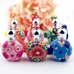 Frascos de vidro vazios coloridos - com roll on - recarregáveis - recipiente de perfume - 10 peças - 10ml