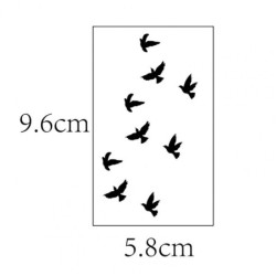 Temporary tattoo - stickers - removable - waterproof - flying black birdsTattoo