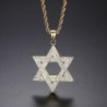 Luxurious necklace with David star - with zircons - unisexNecklaces