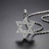 Luxurious necklace with David star - with zircons - unisexNecklaces
