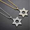 Luxurious necklace with David star - with zircons - unisexNecklaces