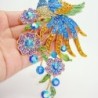 Broche na moda - com pavão de cristal colorido