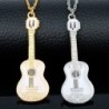 Trendy necklace with guitar pendant - stainless steel - unisexNecklaces