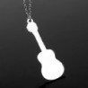 Colar moderno com pingente de guitarra - aço inoxidável - unissex