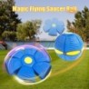 Forma de flor plana - bola de disco - OVNI voador - com LED - brinquedo de arremesso
