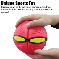 Forma de flor plana - bola de disco - OVNI voador - com LED - brinquedo de arremesso