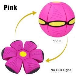 Forma de flor plana - bola de disco - OVNI voador - com LED - brinquedo de arremesso