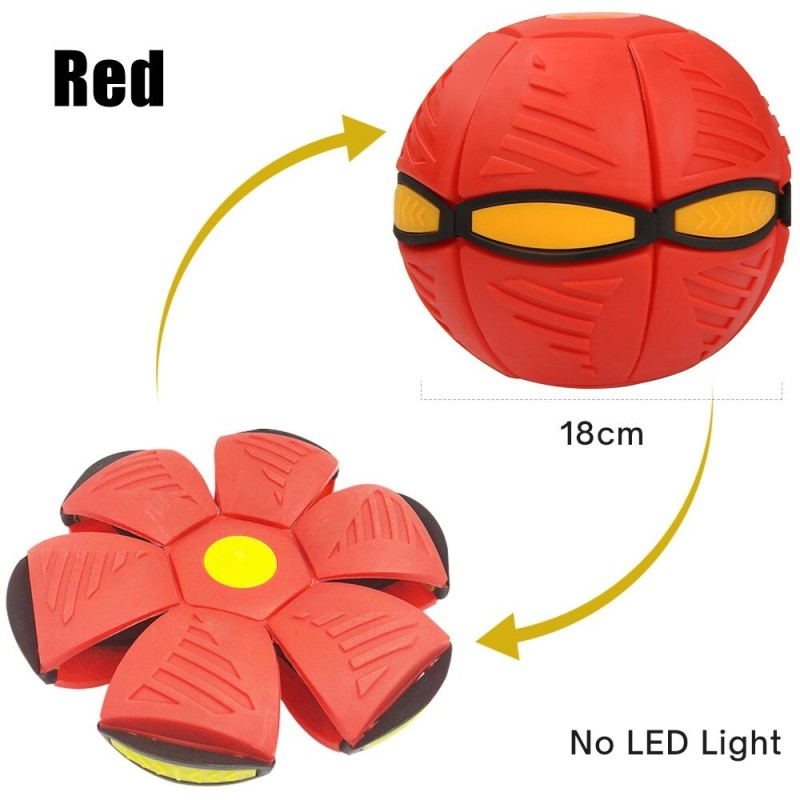 Forma de flor plana - bola de disco - OVNI voador - com LED - brinquedo de arremesso