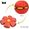 Forma de flor plana - bola de disco - OVNI voador - com LED - brinquedo de arremesso