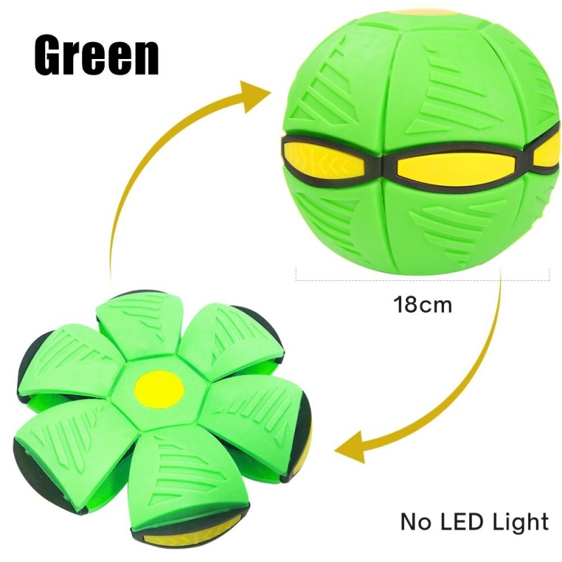 Forma de flor plana - bola de disco - OVNI voador - com LED - brinquedo de arremesso