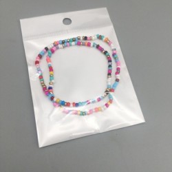 Classic short necklace - with colorful beads - elastic threadNecklaces