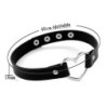 Sexy Vintage choker - short leather necklace with heart - adjustableNecklaces