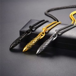 Pingente em forma de bala - com colar - aço inoxidável
