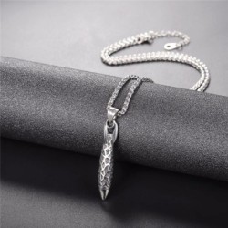 Bullet shaped pendant - with necklace - stainless steelNecklaces